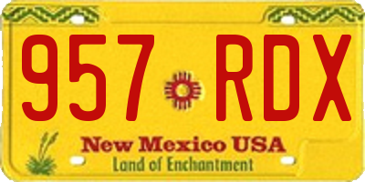 NM license plate 957RDX