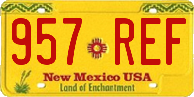 NM license plate 957REF