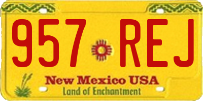 NM license plate 957REJ