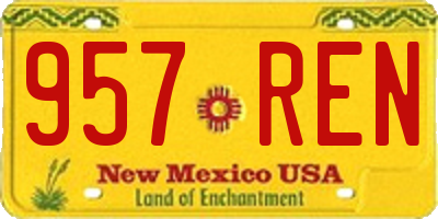 NM license plate 957REN