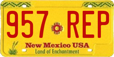 NM license plate 957REP