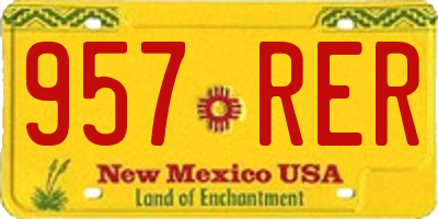 NM license plate 957RER