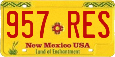 NM license plate 957RES