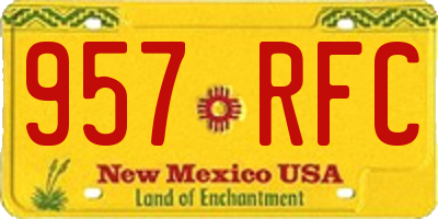 NM license plate 957RFC