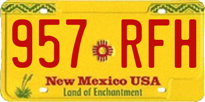 NM license plate 957RFH