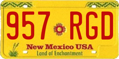 NM license plate 957RGD