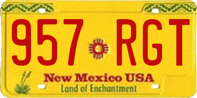 NM license plate 957RGT