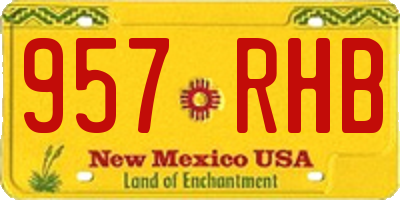 NM license plate 957RHB