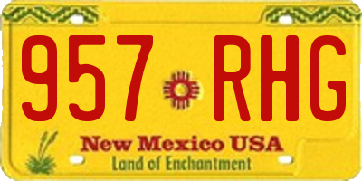 NM license plate 957RHG