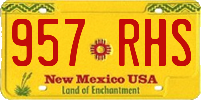 NM license plate 957RHS