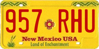 NM license plate 957RHU