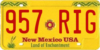 NM license plate 957RIG