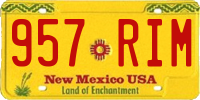NM license plate 957RIM