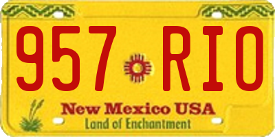 NM license plate 957RIO