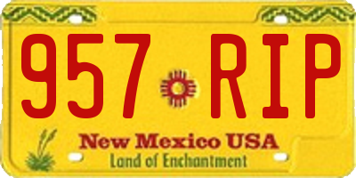 NM license plate 957RIP