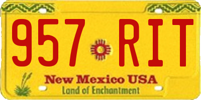 NM license plate 957RIT