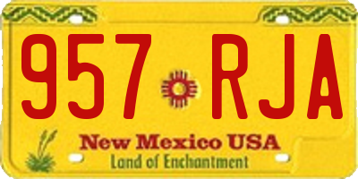 NM license plate 957RJA