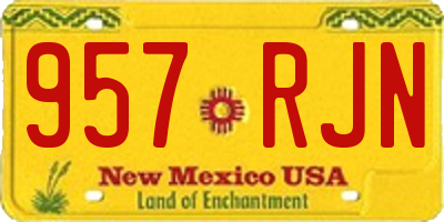 NM license plate 957RJN