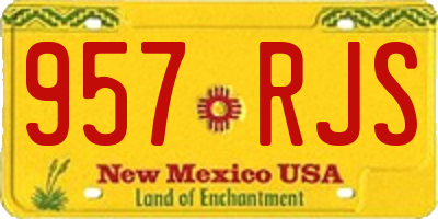 NM license plate 957RJS