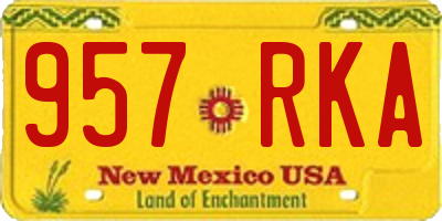 NM license plate 957RKA