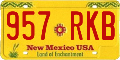 NM license plate 957RKB