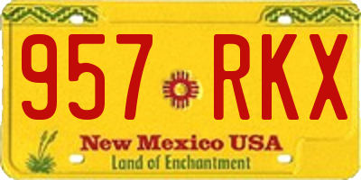 NM license plate 957RKX