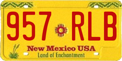 NM license plate 957RLB