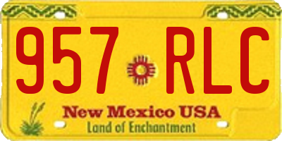 NM license plate 957RLC