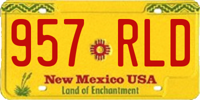 NM license plate 957RLD
