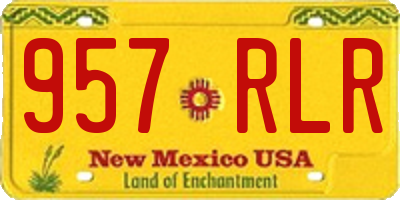 NM license plate 957RLR