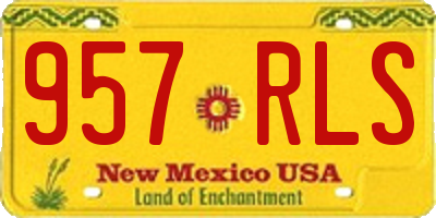 NM license plate 957RLS