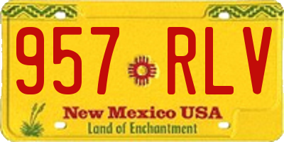 NM license plate 957RLV