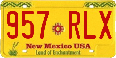 NM license plate 957RLX