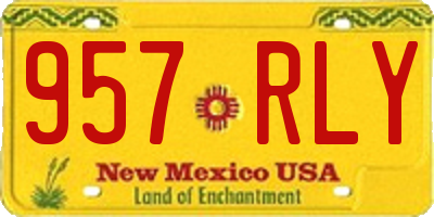 NM license plate 957RLY