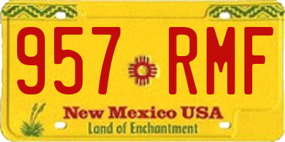 NM license plate 957RMF