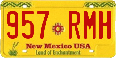 NM license plate 957RMH