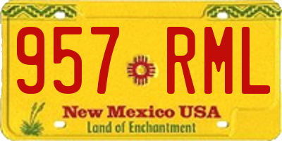 NM license plate 957RML