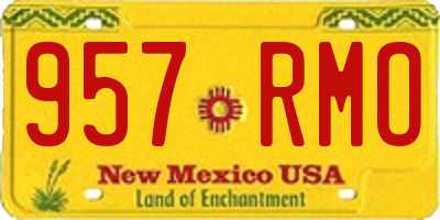 NM license plate 957RMO