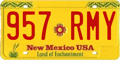 NM license plate 957RMY
