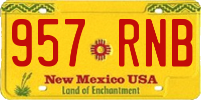 NM license plate 957RNB