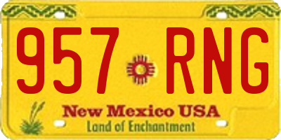 NM license plate 957RNG