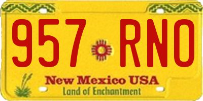 NM license plate 957RNO