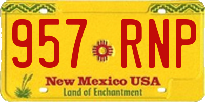 NM license plate 957RNP