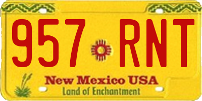 NM license plate 957RNT