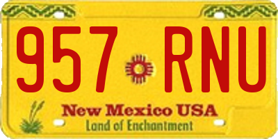 NM license plate 957RNU
