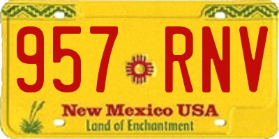 NM license plate 957RNV