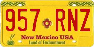 NM license plate 957RNZ