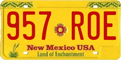 NM license plate 957ROE