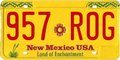 NM license plate 957ROG