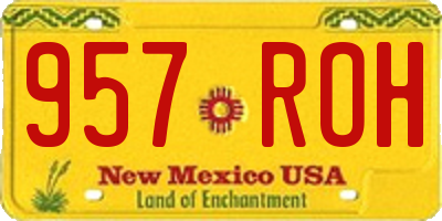NM license plate 957ROH